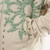 Beige Studded Floral Zip-Up Hoodie Beige Studded Floral Zip-Up Hoodie