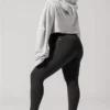 Heather Grey Super Cropped Hoodie Heather Grey Super Cropped Hoodie