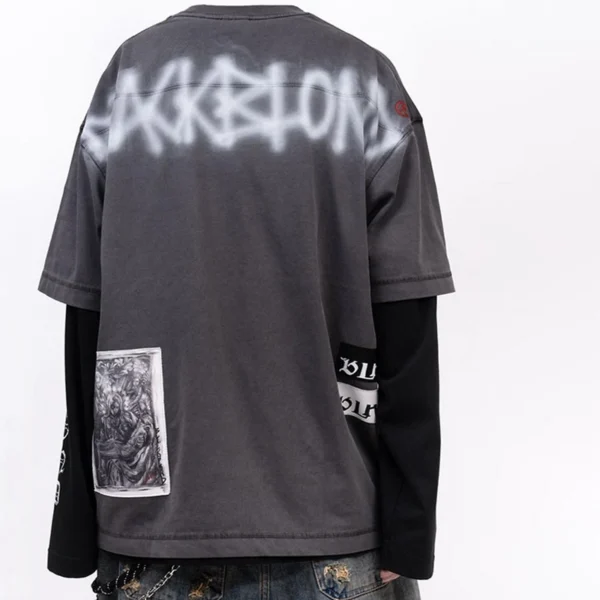 Grey Washed Oversized Streetwear T-Shirt Grey Washed Oversized Streetwear T-Shirt