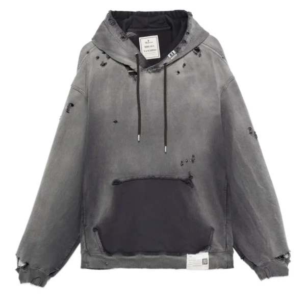 Grey Washed Distressed Oversized Hoodie Grey Washed Distressed Oversized Hoodie