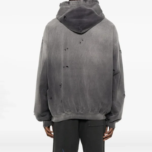 Grey Washed Distressed Oversized Hoodie Grey Washed Distressed Oversized Hoodie