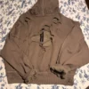 Brown Extreme Distressed Oversized Zip-Up Hoodie Brown Extreme Distressed Oversized Zip-Up Hoodie