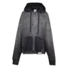 Grey Washed Distressed Oversized Zip-Up Hoodie Grey Washed Distressed Oversized Zip-Up Hoodie
