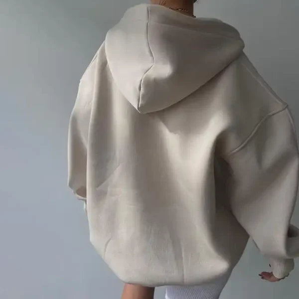 Womens Oversized V Neck Hoodie Sweatshirt