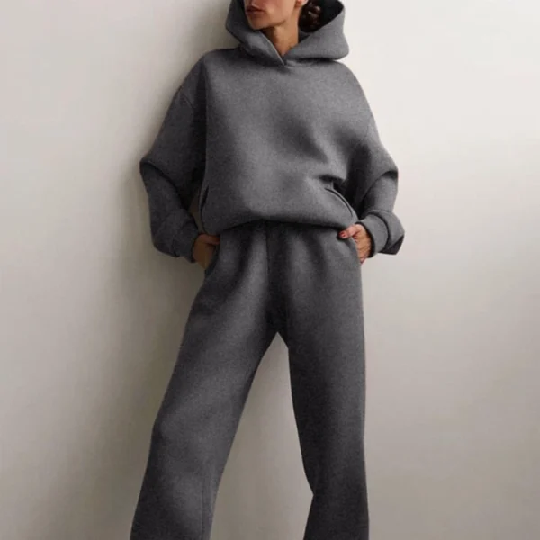 Womens Cropped Hoodie Jogger Set