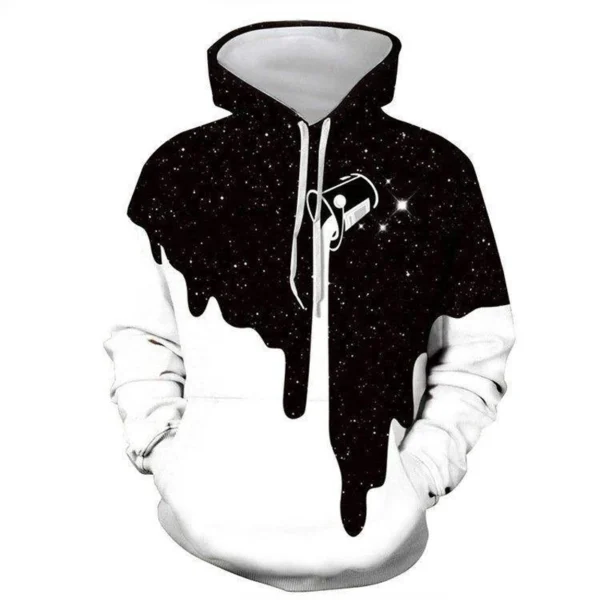 Galaxy Drip Print Casual Hoodie