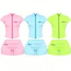 Multicolor Zip-Up 2-Piece Workout Set Multicolor Zip-Up 2-Piece Workout Set