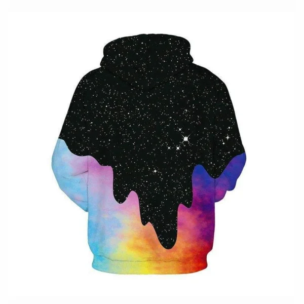 Galaxy Drip Print Casual Hoodie