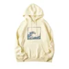 The Great Wave Print Casual Hoodie