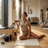 Beige HKWY Half-Zip 2-Piece Active Set