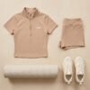Beige HKWY Half-Zip 2-Piece Active Set Beige HKWY Half-Zip 2-Piece Active Set