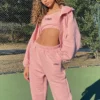 Waffle Knit Cropped 3-Piece Loungewear Set