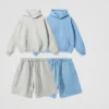 Multi-Color Oversized Hoodie & Shorts Set