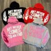 Art Never Comes To An End Flame Patch Oversized Hoodie