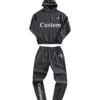 Graffiti Print Side Stripe Zip-Up Tracksuit