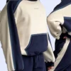 Curved Color Block Oversized Hoodie & Jogger Set Curved Color Block Oversized Hoodie & Jogger Set