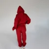 Vibrant Red Oversized Letter Print Tracksuit Vibrant Red Oversized Letter Print Tracksuit