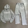 Rhinestone Studded Custom Logo Zip Tracksuit
