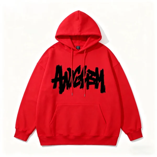 Brush Stroke Letter Sherpa Lined Oversized Hoodie Brush Stroke Letter Sherpa Lined Oversized Hoodie