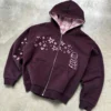 Reversible Plaid & Star Print Zip Hoodie