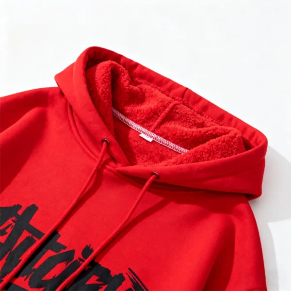 Brush Stroke Letter Sherpa Lined Oversized Hoodie Brush Stroke Letter Sherpa Lined Oversized Hoodie