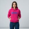 Contrast 3D Puff Print BASIC Oversized Pullover Hoodie