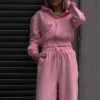 Cropped Zip Hoodie & Wide Leg Sweatpant Set