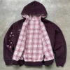 Reversible Plaid & Star Print Zip Hoodie Reversible Plaid & Star Print Zip Hoodie