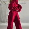 Cargo Pocket Cropped Hoodie & Jogger Set Cargo Pocket Cropped Hoodie & Jogger Set