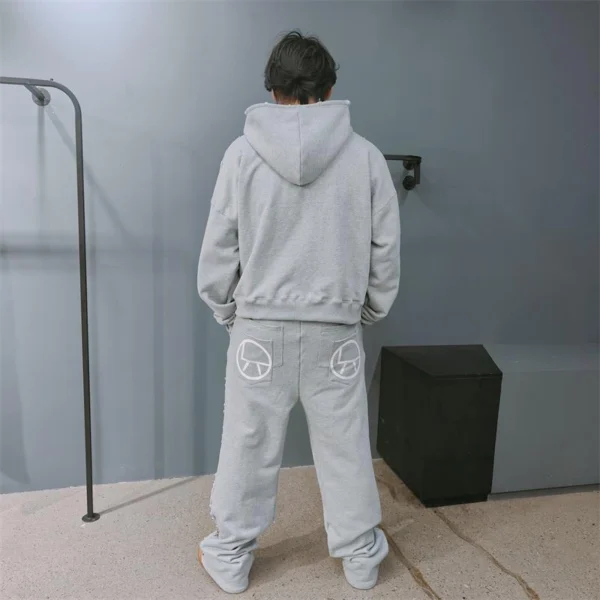 Rhinestone Studded Custom Logo Zip Tracksuit Rhinestone Studded Custom Logo Zip Tracksuit