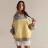 Floral Quilted Patchwork Oversized Hoodie Floral Quilted Patchwork Oversized Hoodie