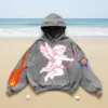 Flame & Angel Graphic Vintage Wash Hoodie