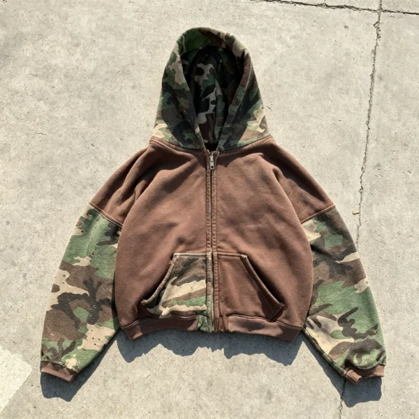 Realtree Camo & Solid Panel Zip Hoodie