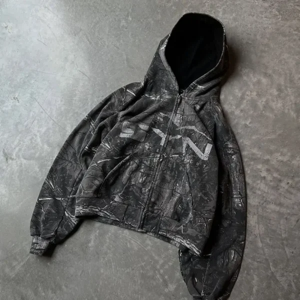 Realtree Camo & Solid Panel Zip Hoodie