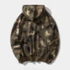 Camouflage Print Oversized Hoodie With Patch