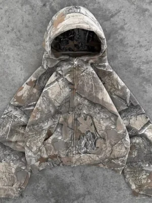 Realtree Camo & Solid Panel Zip Hoodie