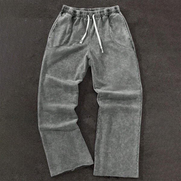 Vintage Washed Loose Wide Leg Drawstring Sweat Pants