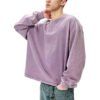 Vintage Acid Wash Oversized Cropped Long Sleeve Crew Tee