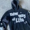 New Way Of Life Star Chenille Patch Oversized Hoodie New Way Of Life Star Chenille Patch Oversized Hoodie