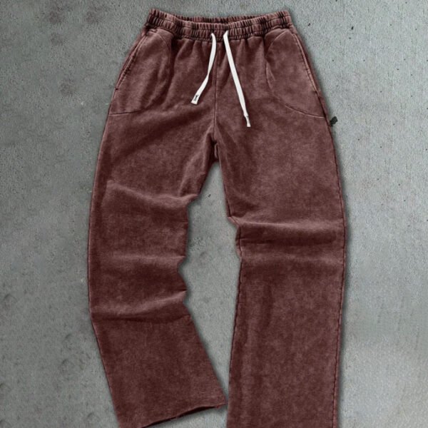 Vintage Washed Loose Wide Leg Drawstring Sweat Pants