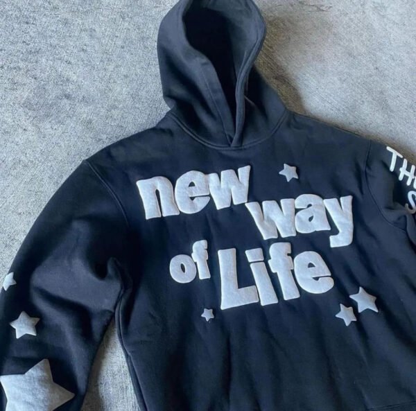 New Way Of Life Star Chenille Patch Oversized Hoodie New Way Of Life Star Chenille Patch Oversized Hoodie