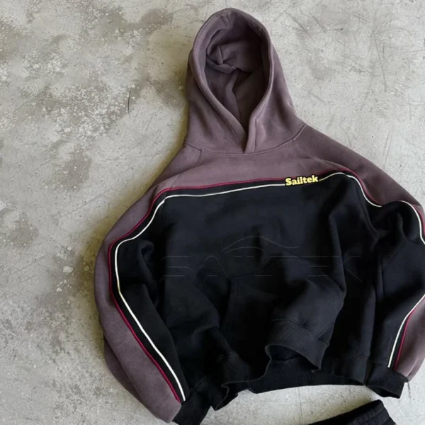 Retro Racing Stripe Color Block Tracksuit