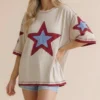 Vintage Washed Star Patch Oversized Tee
