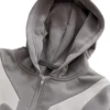 Contrast Geometric Color Block Zip-Up Hoodie