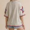 Vintage Washed Star Patch Oversized Tee