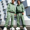 Vintage Wash Gothic Logo Zip Tracksuit Vintage Wash Gothic Logo Zip Tracksuit