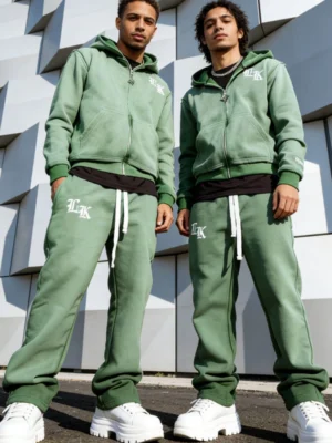 Vintage Wash Gothic Logo Zip Tracksuit Vintage Wash Gothic Logo Zip Tracksuit
