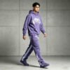 Purple Gothic Star Print Matching Hoodie Track Suit