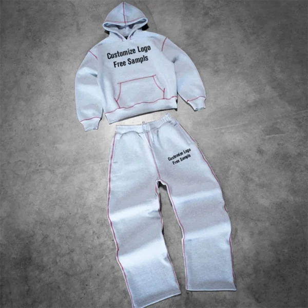 Contrast Stitch Custom Logo Oversized Tracksuit Contrast Stitch Custom Logo Oversized Tracksuit