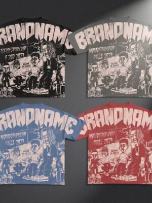 Custom Vintage Hip Hop Graphic Oversized Blank Print T-Shirt Custom Vintage Hip Hop Graphic Oversized Blank Print T-Shirt